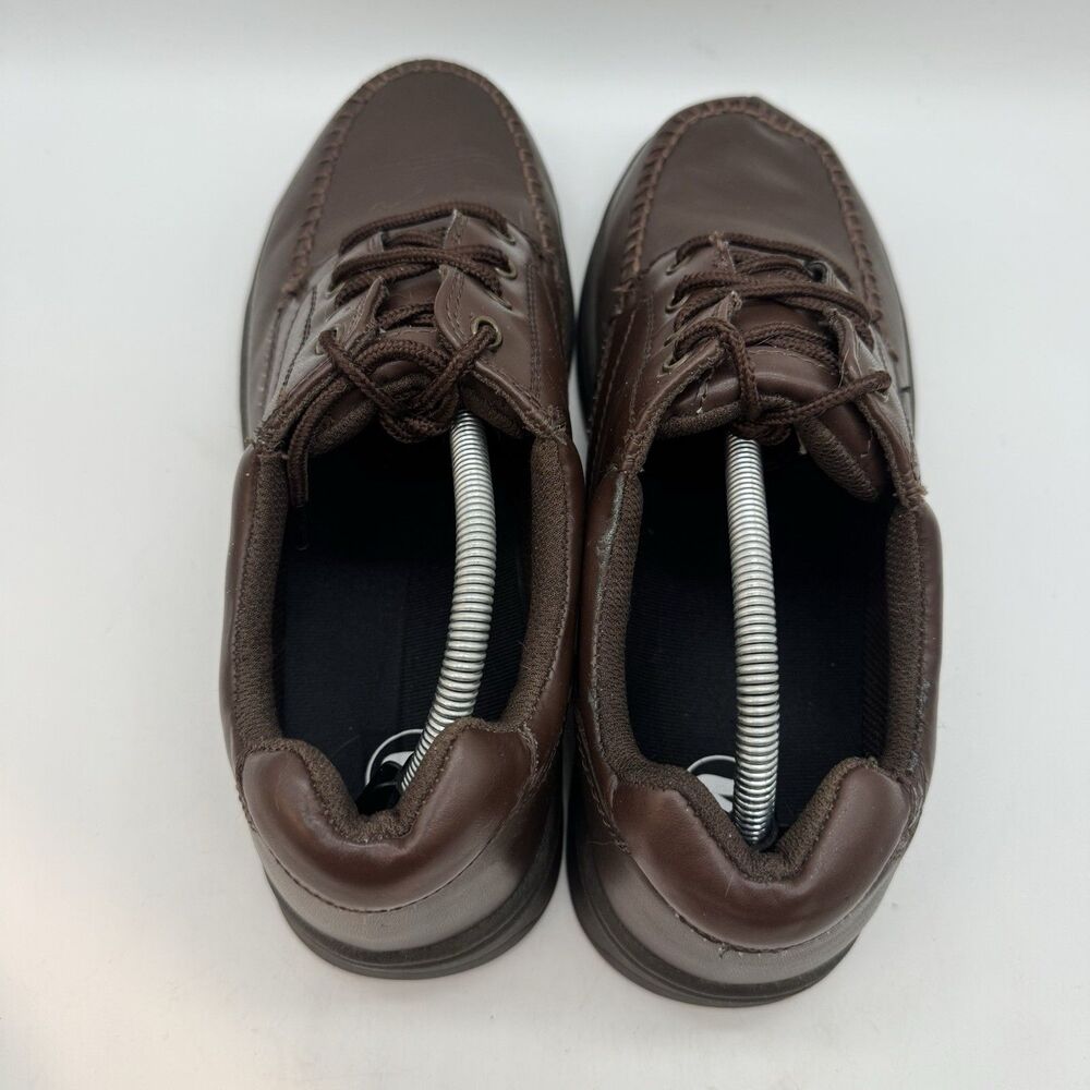 Dr. Scholl's Ross Derby Shoes Men's 10.5W Brown Leather Split Toe Lace Up Oxford - Picture 6 of 10